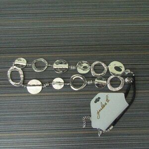 Jules b. Textured Silver Disk Necklace